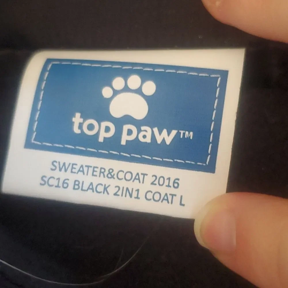 Top Paw Reflective Dog Coat - Black - Size Large - NWT 🐾